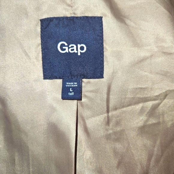 GAP Belted Khaki Button-Up Jacket - Large - Picture 4 of 5